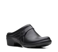 Clarks - Womens Angie Mist Shoes, Color Black Leather, Size: 3.5 UK