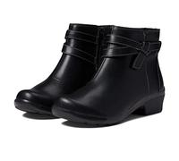 Clarks Women's Angie Spice Ankle Boot, Black Leather, 6.5 UK