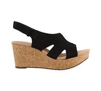 Clarks Women's Annadel Bari Platform, Black Nubuck, 7.5 Wide