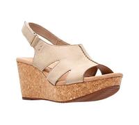 Clarks Women's Annadel Bari Wedge Sandal, Sand Nubuck, 5 UK