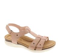 Clarks Women's April Cove Flat Sandal, Blush Leather, 7 UK