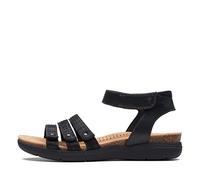 Clarks Womens April Dove, Black Leather, 9