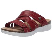 Clarks Women's April Willow Slide Sandal, Red Leather, 7 UK