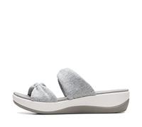 Clarks Women's Arla Coast Flat Sandal, Grey Textile, 10 UK