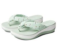 Clarks Women's Arla Glison Flip-Flop, Pale Green Textile, 10 UK