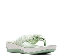 Clarks Women's Arla Glison Flip-Flop, Pale Green Textile, 10 UK
