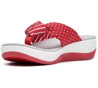 Clarks Women's Arla Glison Platform, Red Printed Fabric, 5 UK