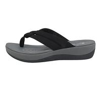 Clarks Women's Arla Kaylie Flip Flop, Black Textile, 3.5 UK
