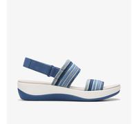 Clarks Womens Arla Stroll Blue Combination Wedges Textile Casual