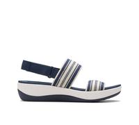 Clarks Women's Arla Stroll Navy Multicolour Flat Sandals in Blue | Size: 4-Standard Fit Clarks Blue 4-Standard Fit