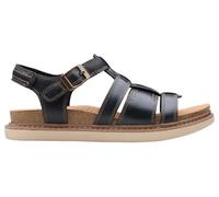 Clarks Women's Arwell Sun Sandal, Black Leather, 4 UK