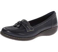 CLARKS Women's Ashland Bubble Slip-On Loafer, Navy, 6.5 UK