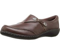 Clarks Women's Ashland Lane Q Slip-On Loafer, Redwood, 5 UK