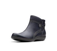 Clarks Women's Ashland Mabel Ankle Boot, Navy Tumbled, 6 UK Wide
