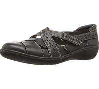 Clarks Women's Ashland Spin Q Slip-On Loafer, Black, 8.5 EE - Extra Wide