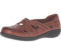 Clarks Women's Ashland Spin Q Slip-On Loafer, Tan, 4.5 UK X-Wide