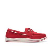 Clarks Women's Athleisure Boat Shoe, Cherry Textile, 10 Wide