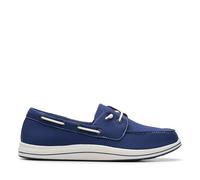 Clarks Women's Athleisure Boat Shoe, Navy Textile, 8