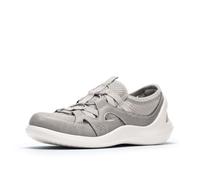 Clarks Women's Athleisure Loafer Flat, Pale Grey Textile, 7.5