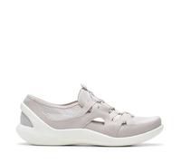 Clarks Women's Athleisure Loafer Flat, Pale Grey Textile, 9.5 Wide