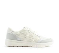 Clarks Women's Athleisure Oxford Flat, White/Grey Textile, 8 Wide