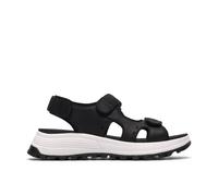 Clarks Women's ATL Trek Surf Black Leather Flat Sandals, ATL | Size: 5-Standard Fit Clarks Black 5-Standard Fit