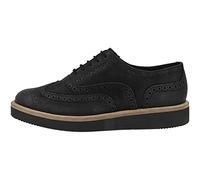 Clarks Women's Baille Brogue Mary Jane Schuh, Black Leather, 3.5 UK