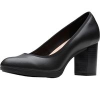 Clarks Women's Bayla Carly, Black Leather, 12 Wide