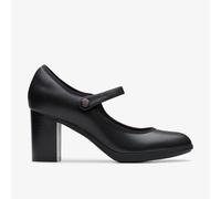 Clarks Womens Bayla Lily Black Leather Mary Jane,Heels Leather Smart