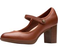 Clarks Women's Bayla Lily, Tan Leather, 6 Wide