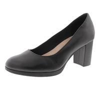 Clarks - Womens Bayla Skip Shoes, Color Black Leather, Size: 7.5 UK