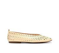 Clarks Women's Befana Perf Yellow Leather Slip Ons, Ballet Pumps Flat | Size: 6/Standard Fit