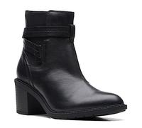 Clarks womens Boots Fashion Boot, Black Leat, 9