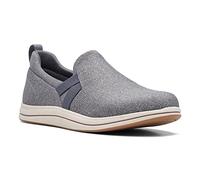 Clarks Women's Breeze Bali Loafer Flat, Dark Grey Textile, 6 US