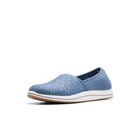 Clarks Women's Breeze Emily Loafer, Blue Textile, 6.5 UK