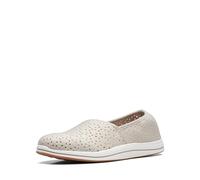 Clarks Womens Breeze Emily Loafer, Light Taupe Synthetic, 9.5