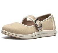 Clarks Womens Breeze Janey, Sand Textile, 6.5 Wide