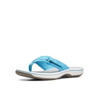 Clarks Women's Breeze Sea Flip-Flop, Aqua Synthetic 2, 9.5 UK