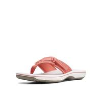 Clarks Women's Breeze Sea Flip-Flop Bright Coral Synthetic 12