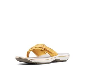 Clarks Women's Breeze Sea Flip-Flop, Burnt Yellow Synthetic, 6.5 UK