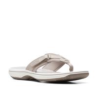 Clarks Women's Breeze Sea Flip-Flop Light Taupe Synthetic 6