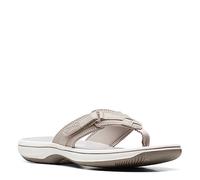Clarks Women's Breeze Sea Flip-Flop, Light Taupe Synthetic, 9.5 UK
