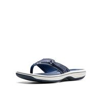 Clarks Women's Breeze Sea Flip Flop, New Navy Synthetic, 6.5 UK