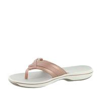 Clarks womens Breeze Sea Flip Flop Rose Gold 8 US