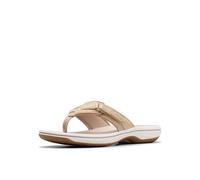 Clarks Women's Breeze Sea Flip-Flop, Sand Interest, 5 UK