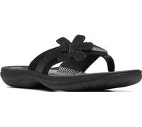 Clarks - Womens Breeze Sea Flip-Flop Sandals, Flora Black/Black, 5
