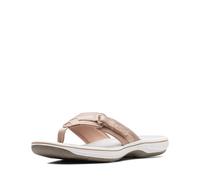 Clarks womens Breeze Sea Flip Flop Taupe Synthetic 10 US