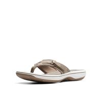 Clarks Women's Breeze Sea Flip Flop, Taupe Synthetic, 4.5 UK