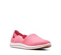 Clarks Women's Breeze Step Loafer, Bright Coral Canvas, 4.5 UK