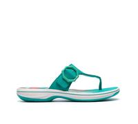 Clarks Women's Brinkley Cove Jade Flip Flops in Green | Size: 5/Standard Fit
